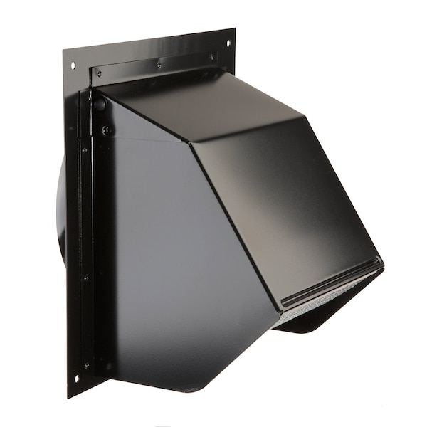 Almo Black Steel Wall Cap for 6-inch Round Duct 843BL - main
